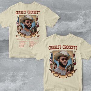 Charley Crockett North America Tour 2026 Gildan Two Sided City Dates Tee